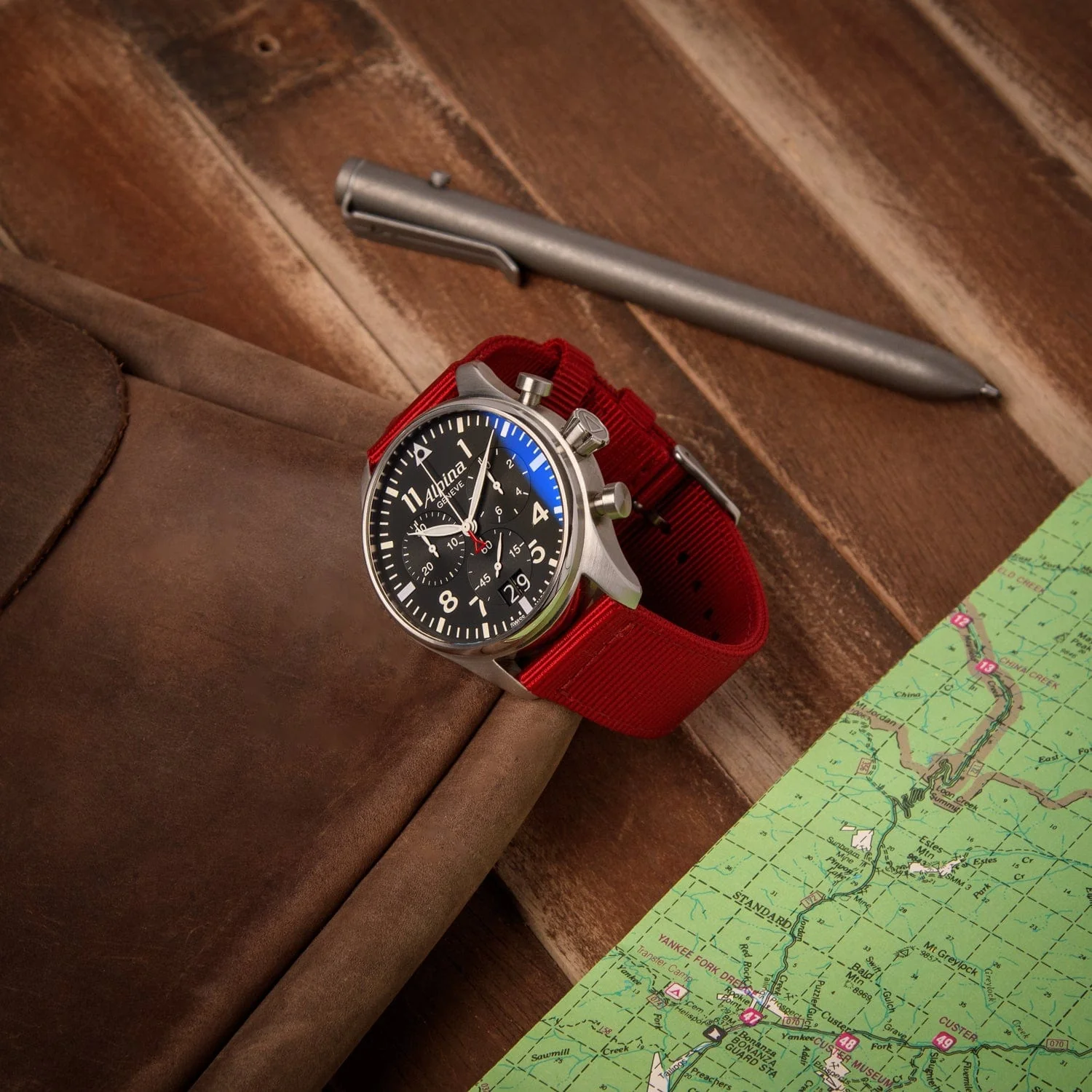 Quick Release Nylon Watch Band - Red - Image 3