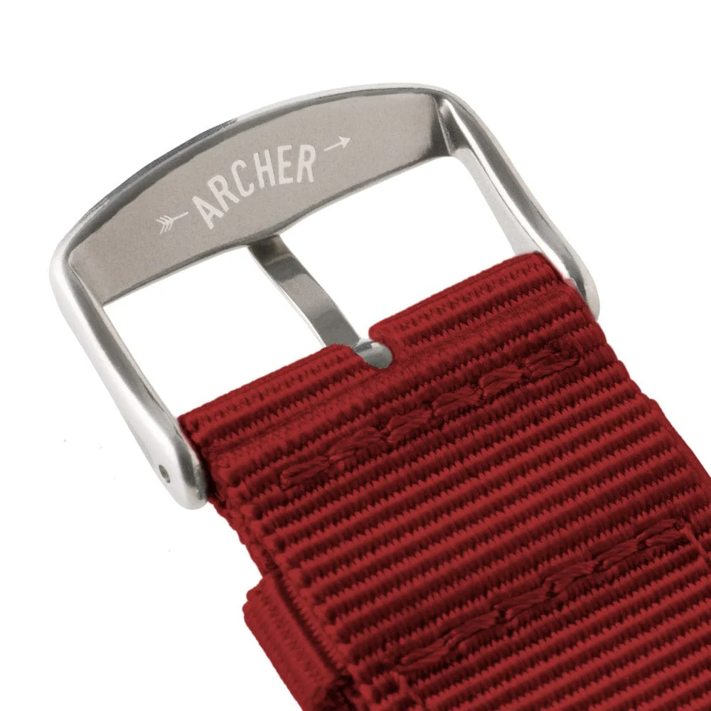 Quick Release Nylon Watch Band - Red - Image 7