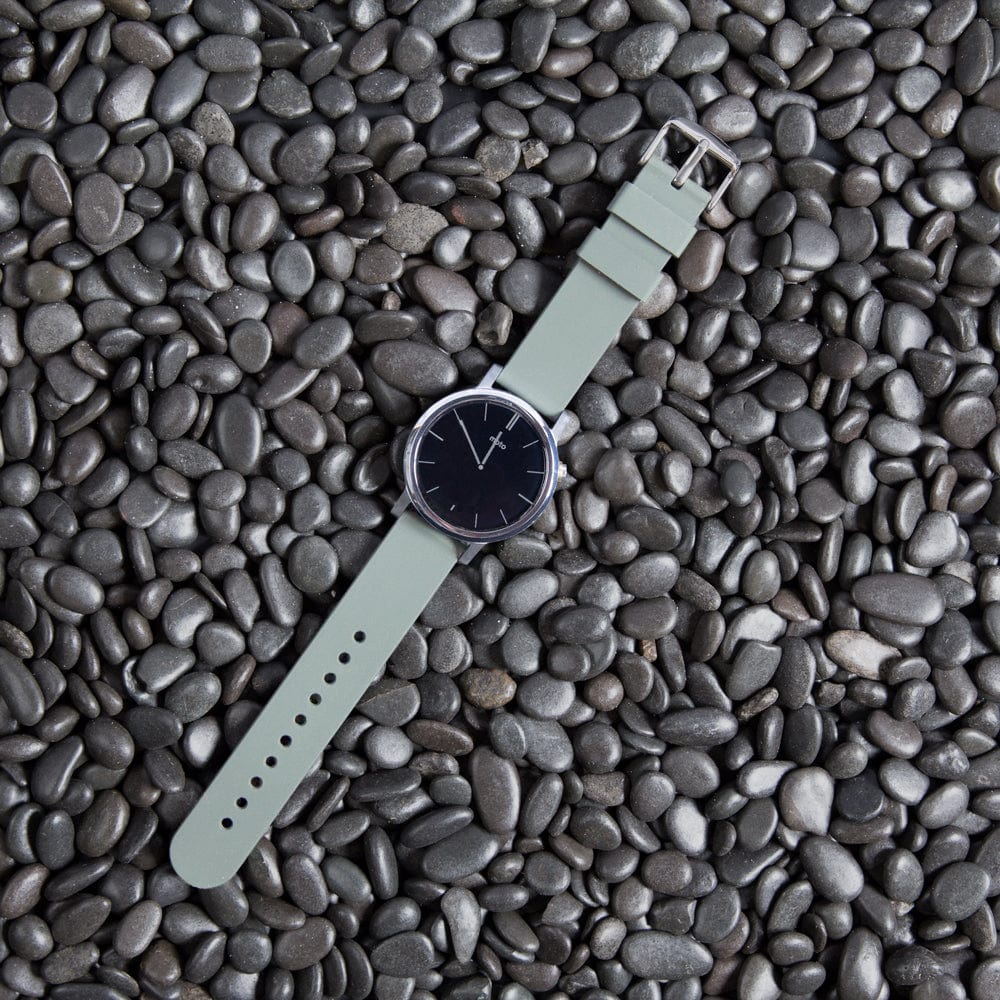 Quick Release Silicone Watch Band - Cadet Gray - Image 2