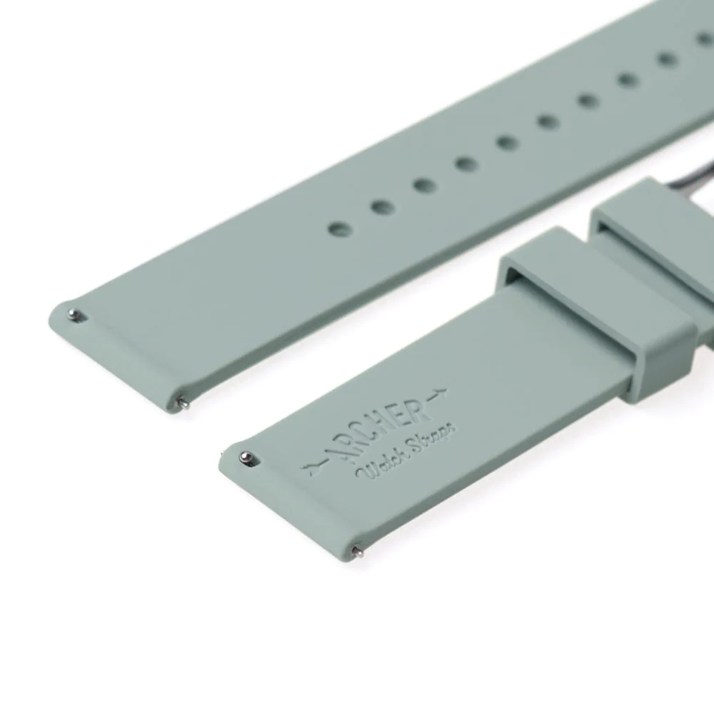 Quick Release Silicone Watch Band - Cadet Gray - Image 7