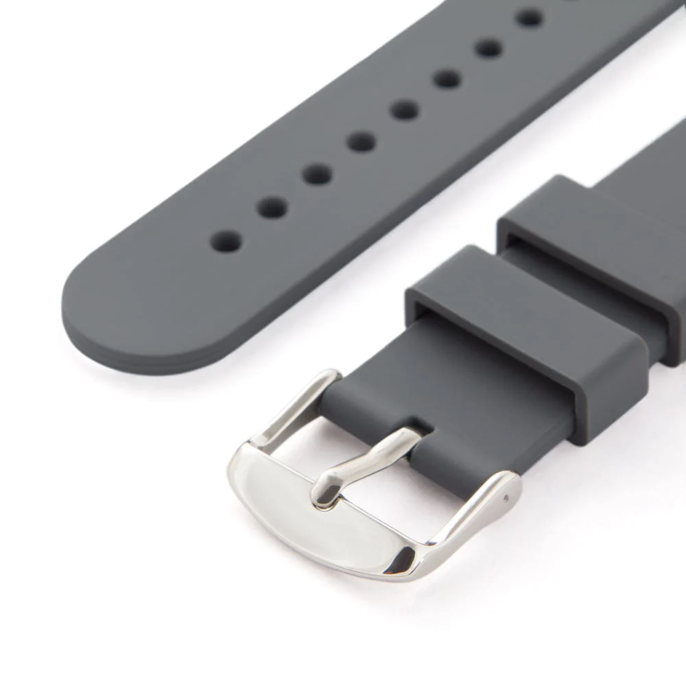 Quick Release Silicone Watch Band - Graphite - Image 6
