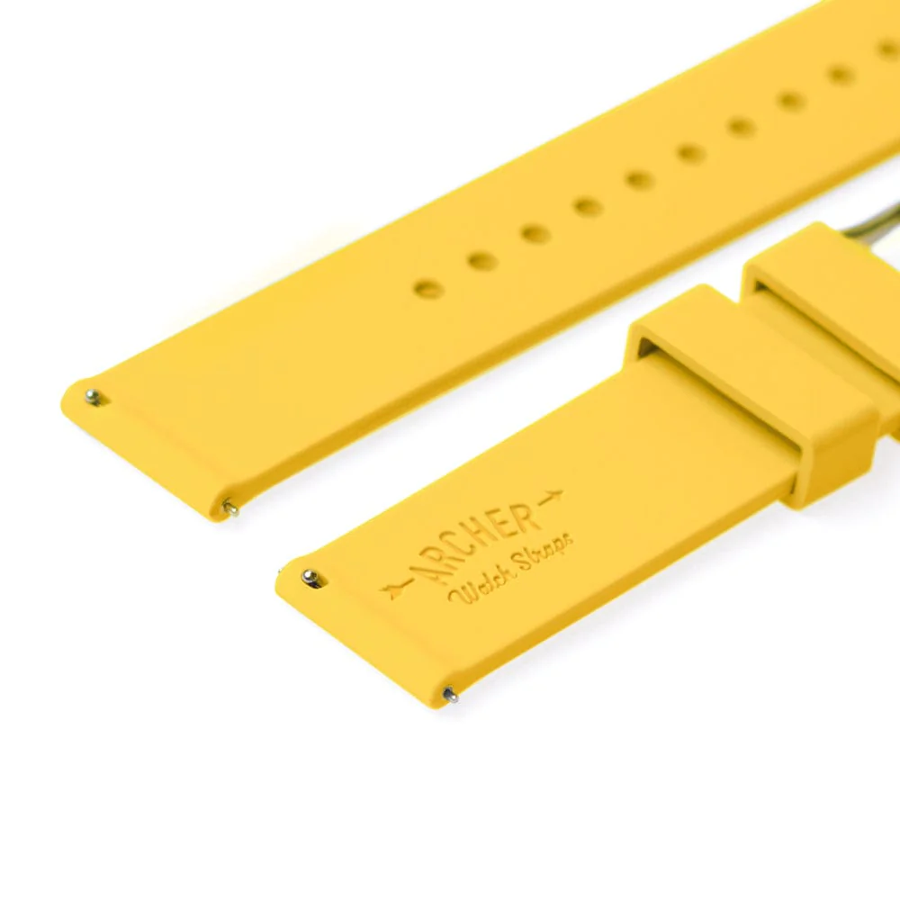 Quick Release Silicone Watch Band - Naples Yellow - Image 7