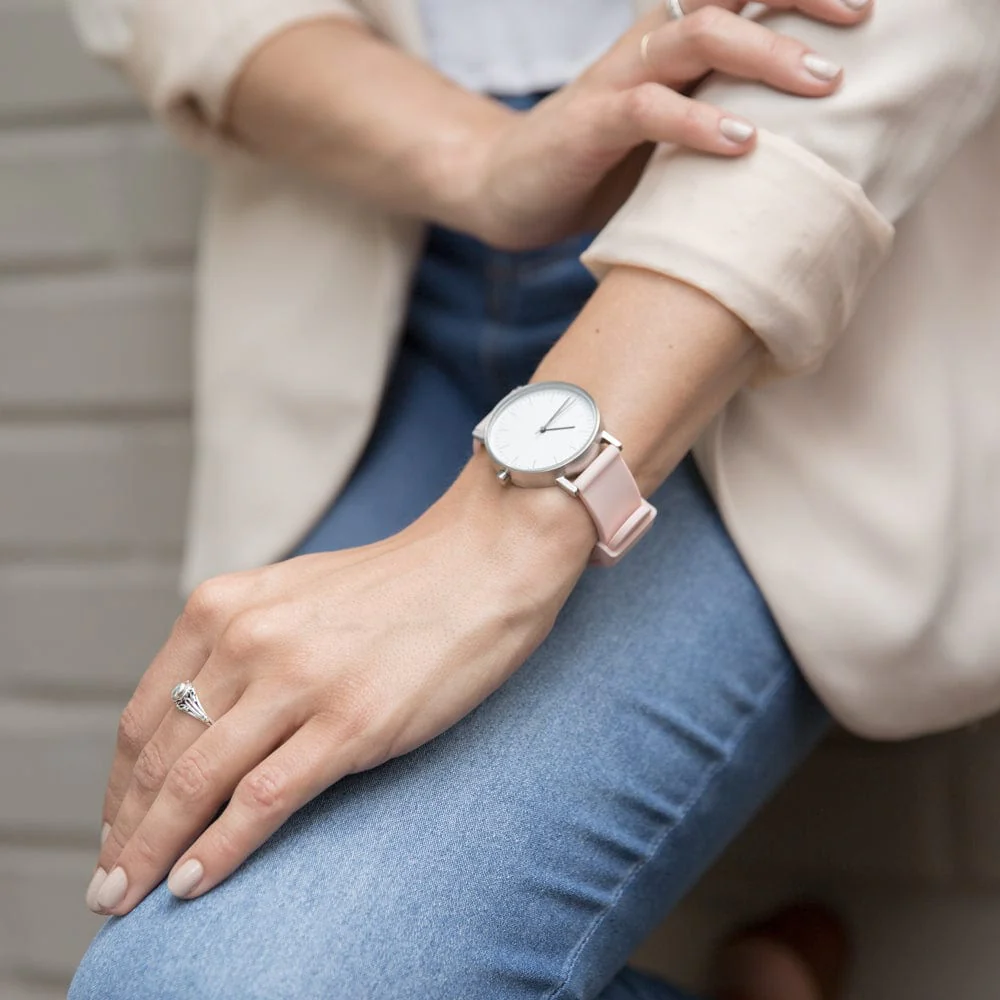 Quick Release Silicone Watch Band - Pale Rose - Image 3