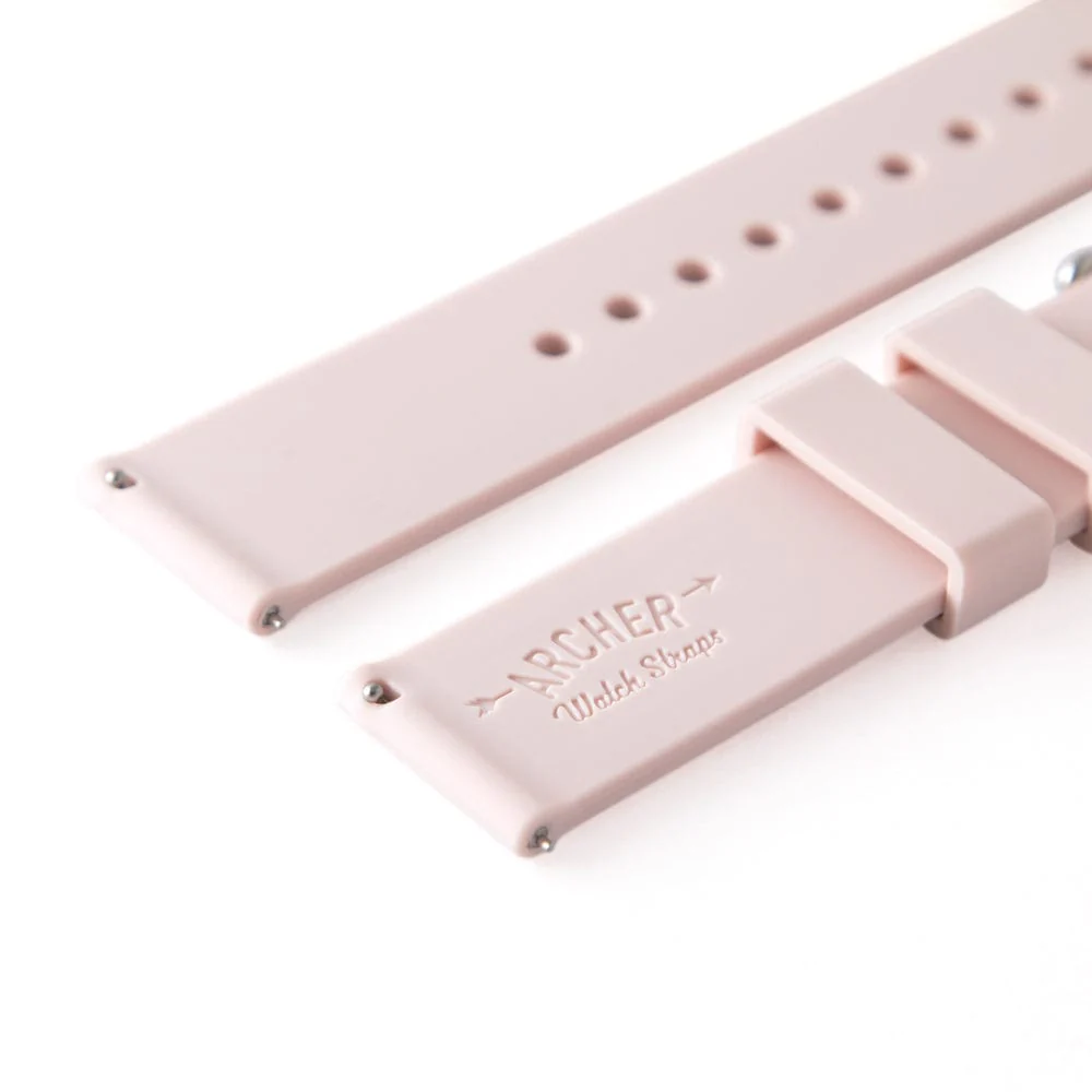 Quick Release Silicone Watch Band - Pale Rose - Image 7