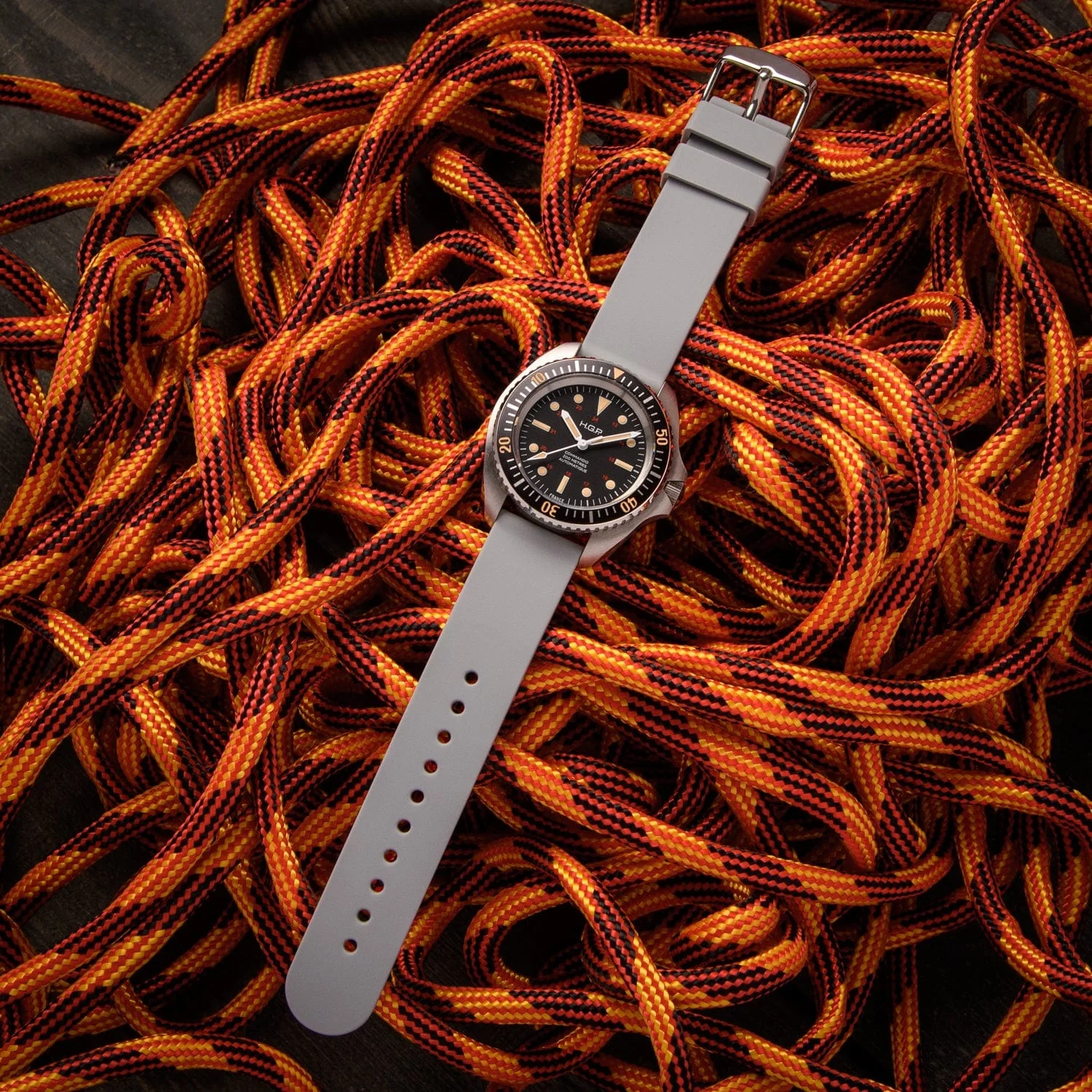 Quick Release Silicone Watch Band - Platinum Gray - Image 2