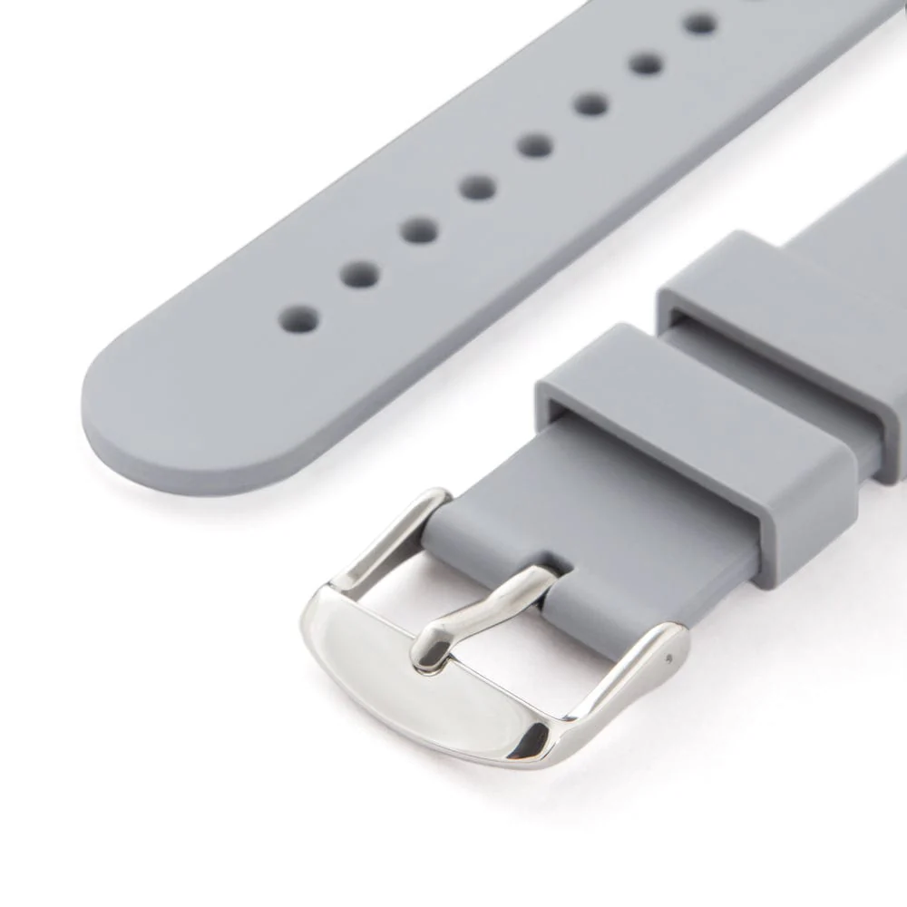 Quick Release Silicone Watch Band - Platinum Gray - Image 6