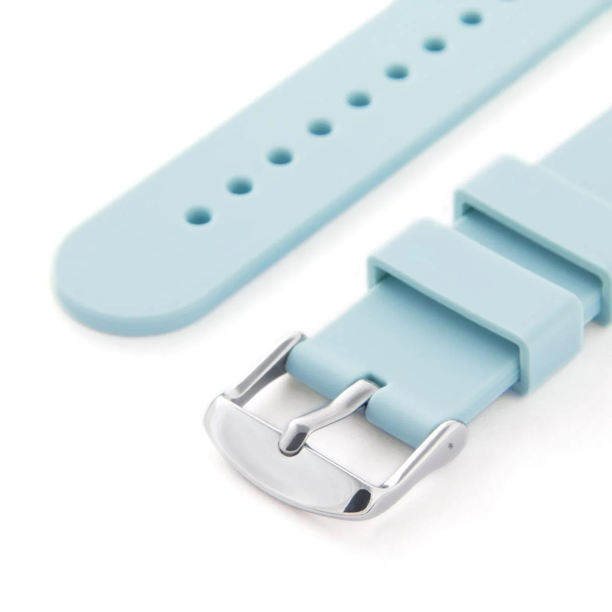 Quick Release Silicone Watch Band - Powder Blue - Image 6
