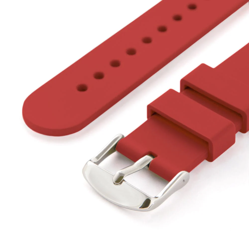 Quick Release Silicone Watch Band - Venetian Red - Image 6