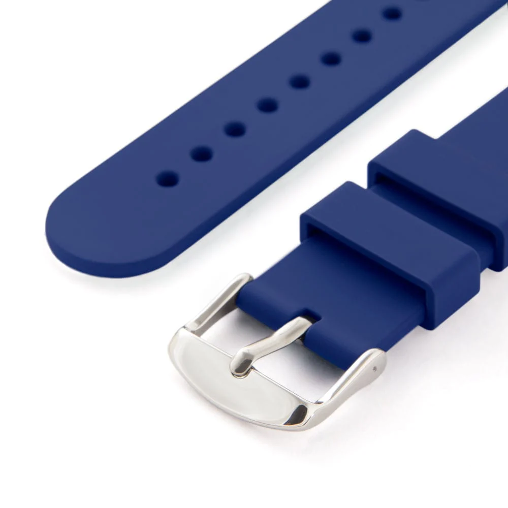 Quick Release Silicone Watch Band - Cobalt Blue - Image 6