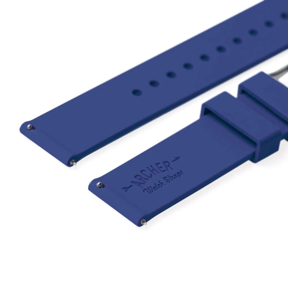Quick Release Silicone Watch Band - Cobalt Blue - Image 7