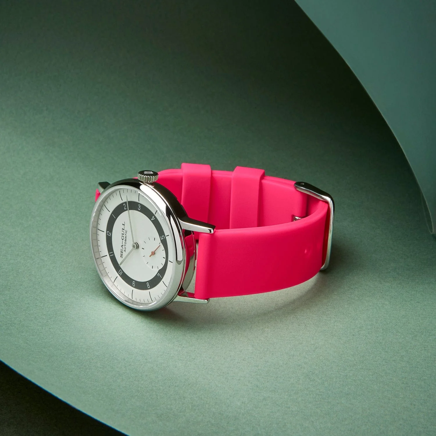 Quick Release Silicone Watch Band - Electric Pink - Image 3