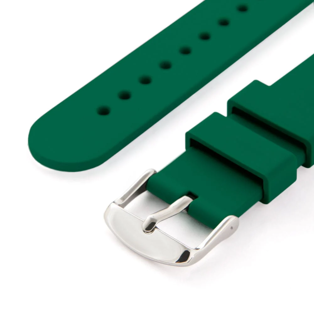 Quick Release Silicone Watch Band - Shamrock Green - Image 6