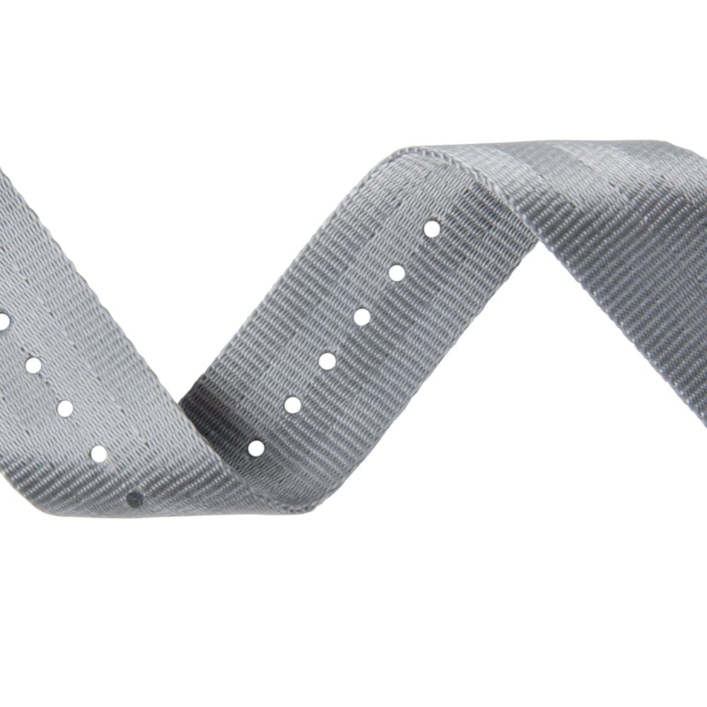 Seat Belt Nylon Military Style Watch Band - Gray, Stainless Hardware - Image 5