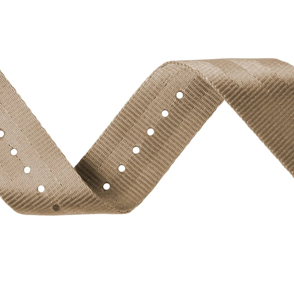 Seat Belt Nylon Military Style Watch Band - Khaki, Stainless Hardware - Image 5