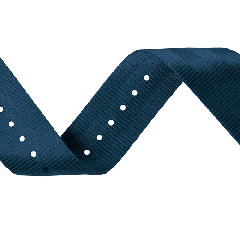 Seat Belt Nylon Military Style Watch Band - Navy, Stainless Hardware - Image 4