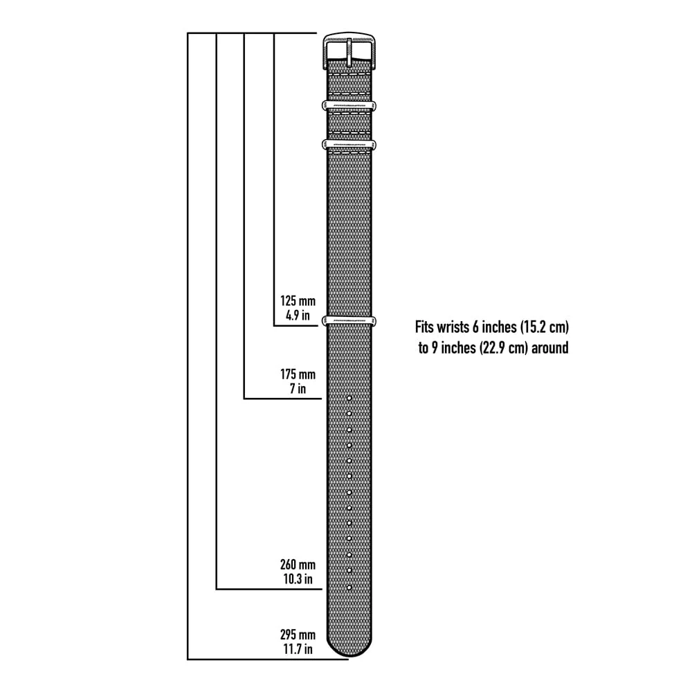Seat Belt Nylon Military Style Watch Band - Olive, Stainless Hardware - Image 4